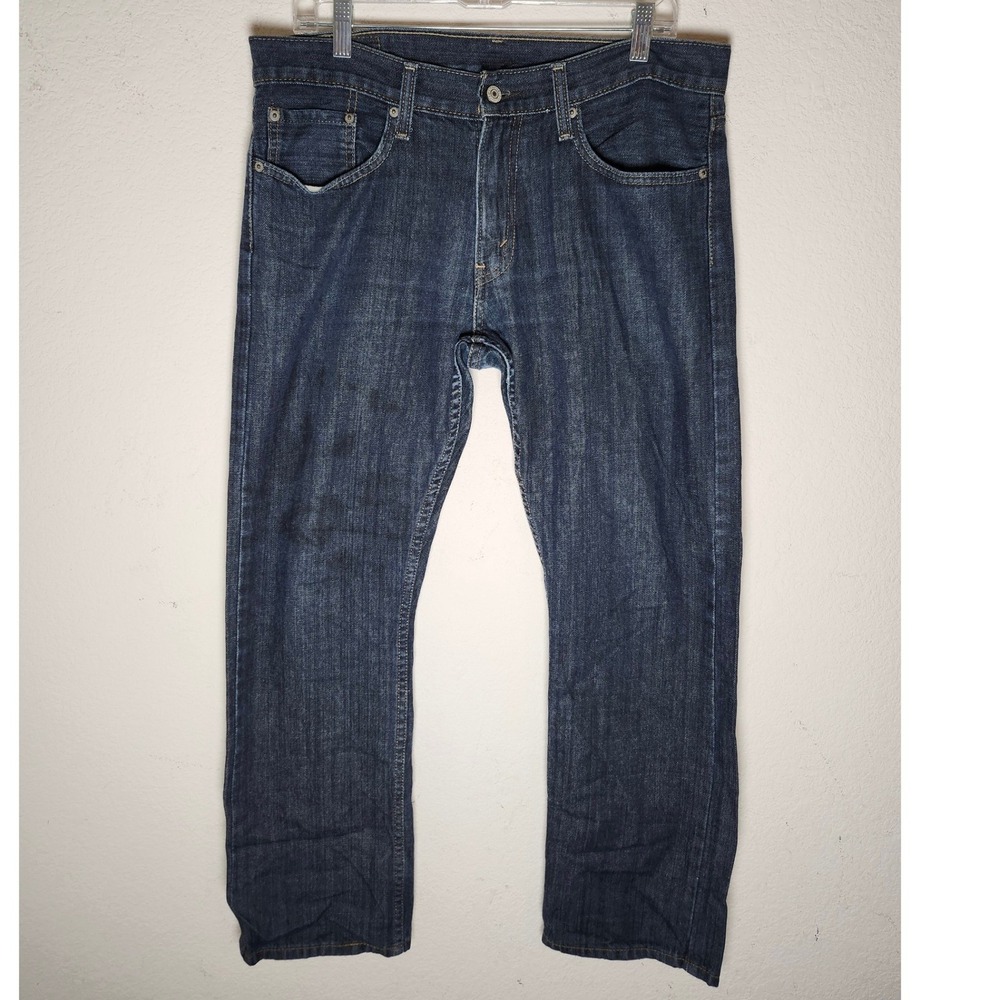 Levis 514 Slim Straight Jeans Mens 33x30 Dark Wash Denim Blue Pants